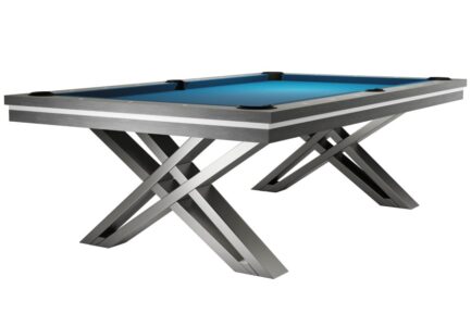 Pool Table / Dining Table, Rasson Pierce, 8 ft., Light Grey, Simonis 860 burgundy - Imagem 2