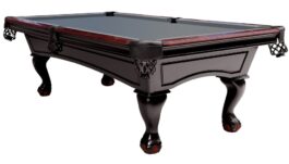 Billiard Table, Pool, Dover, 8 ft., Black, Simonis 860 shark grey