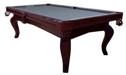 Billiard Table, Pool, Salem, 8 ft., walnut, Simonis 860 shark grey