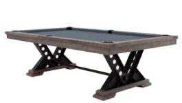 Pool Table / Dining Table, Rasson Vienna, 8 ft., Silver Mist, Simonis 860 shark grey