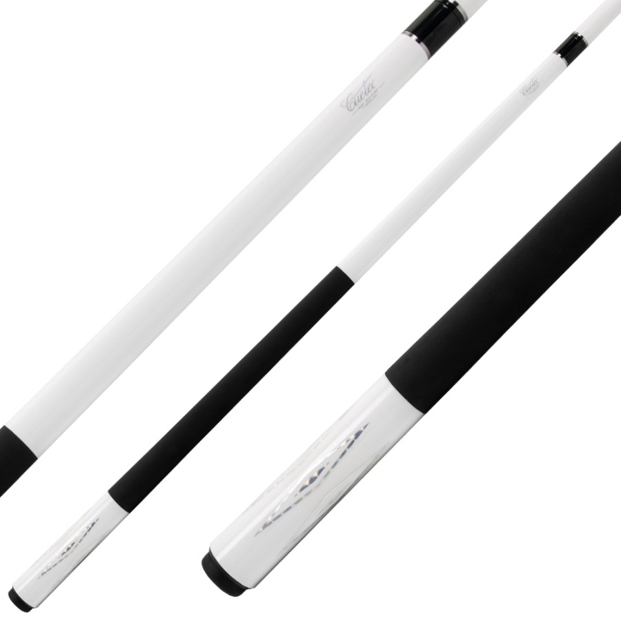 Billiard Cue, Pool, Cuetec Platinum Diamond Laser, White, 3/8x14 - Image 2