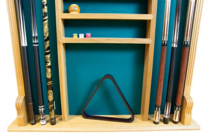 Billiard Cue Rack Wall Rack for 6 Cues, oak, Balls - Image 4