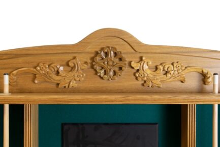 Billiard Cue Rack Wall Rack for 6 Cues, oak, Balls - Image 6