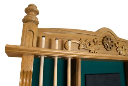 Billiard Cue Rack Wall Rack for 6 Cues, oak, Balls - Image 5