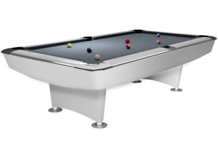 Billiard Table, Pool, Dynamic II, 7 ft., shining white, Simonis 860 shark grey