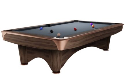 Billiard Table, Pool, Dynamic III, Modern Brown, 9 ft., Simonis 860 shark grey