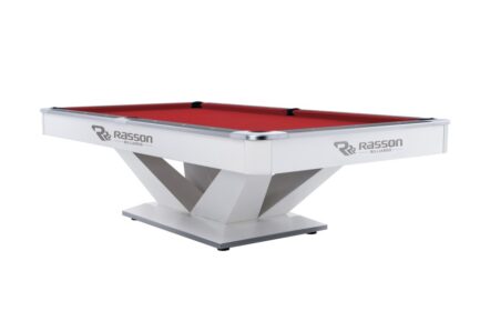 Billiard Table, Pool, Rasson Victory II Plus, White, 8 ft., Simonis 760 red