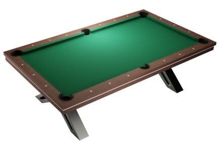Pool Table / Dining Table, Pierce, 8 ft., Walnut, Simonis 760 red - Imagem 6