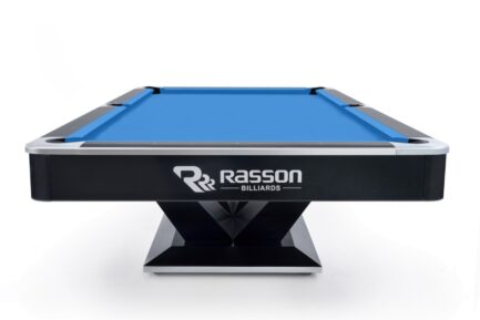 Billiard Table, Pool, Rasson Victory II Plus, Black, 9 ft., Simonis 860 electric blue - Image 4