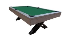 Billiard Table, Pool, Xcon, 8 ft., Grey Oak, display piece, 8 ft., Simonis 860 yellow green