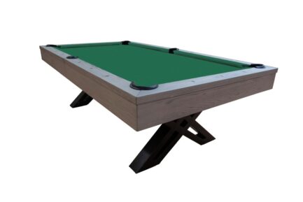 Billiard Table, Pool, Xcon, 8 ft., Grey Oak, display piece, 8 ft., Simonis 860 yellow green