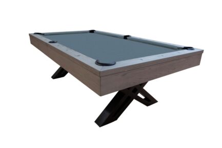 Billiard Table, Pool, Xcon, 8 ft., Grey Oak, display piece, 8 ft., Simonis 860 powder blue