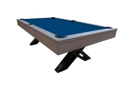 Billiard Table, Pool, Xcon, 8 ft., Grey Oak, display piece, 8 ft., Club Cloth royal blue