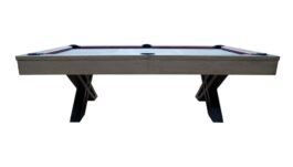 Billiard Table, Pool, Xcon, 8 ft., Grey Oak, display piece, 8 ft., Simonis 760 electric blue