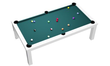 Pool Table / Dining Table, Rasson Penelope II, Shining White incl. table cover, 7 ft., Club Cloth royal blue - Image 4