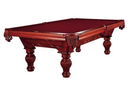 Billiard Table Dynamic Empire, mahogony, 8 ft., Pool, second hand, Club Cloth burgundy
