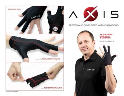 Billiard Glove, Cuetec Axis, 3-Finger, speed gray, to wear on left hand, S - Imagem 4