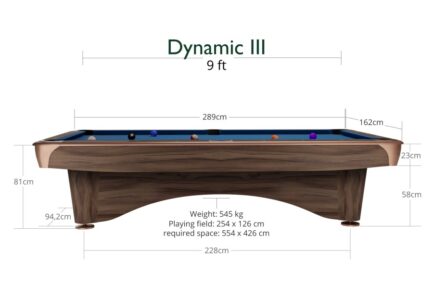 Billiard Table, Pool, Dynamic III, Modern Brown, 9 ft., Simonis 760 red - Imagem 6
