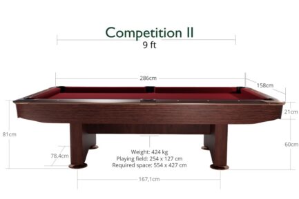 Billiard Table, Pool, Competition II, 9 ft., Mahogany, Simonis 760 tournament blue - Imagem 3