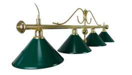 Billiard Lamp Classic, green, 4 Bells, Ø 35 cm, 180 cm