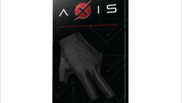 Billiard Glove, Cuetec Axis, 3-Finger, Noir Edition, to wear on right hand, M