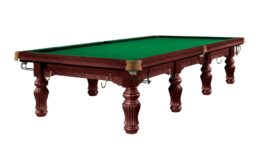 Billiard Table, Snooker, Dynamic Prince II Steelblock, Mahogany, 12 ft.