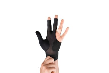 Billiard Glove, Predator Second Skin, 3-Finger, black-yellow, closed thumb, to wear on left hand, L&XL - Image 4