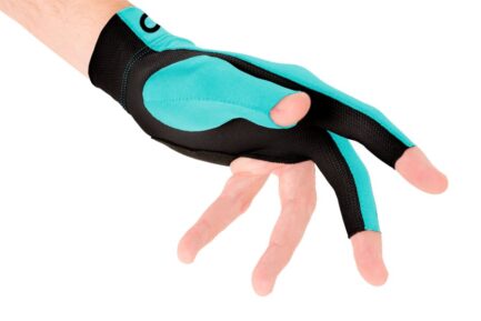 Billiard Glove, Predator Second Skin, 3-Finger, Albin Ouschan Teal, to wear on left hand, L&XL - Image 3