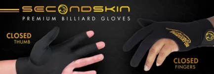 Billiard Glove, Predator Second Skin, 3-Finger, black-yellow, closed thumb, to wear on left hand, L&XL - Image 5
