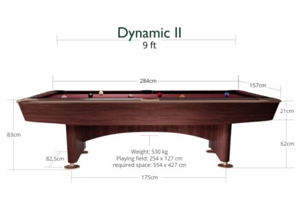 Billiard Table Dynamic II, 9 ft, brown, Pool, Simonis 760 tournament blue - Imagem 4