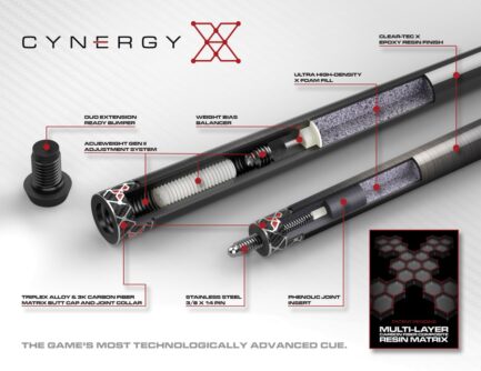 Billiard Cue, Pool, Cuetec Cynergy X, RAW NW, 3/8x14, 12.5mm - Image 10