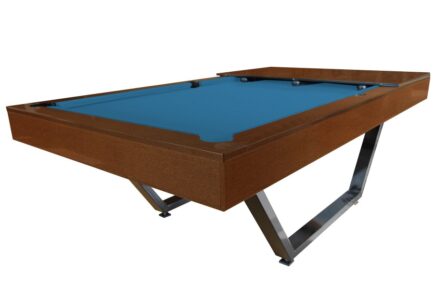 Billiard Table Dynamic Berlin, 8 ft., brown, Pool, display piece, Simonis 860 electric blue