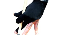 Billiard Glove, Half Finger, Dynamic Premium, 3-Finger, Black, to wear on left hand, S&M
