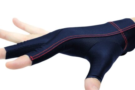 Billiard Glove, Cuetec Axis, 3-Finger, navy-red, to wear on right hand, M - Image 3