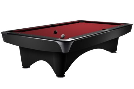 Billiard Table Dynamic III, 9 ft, black, matt finish, Pool, Simonis 860 red
