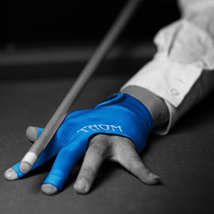 Billiard Glove, Taom Midas, 3-Finger, Blue, to wear on right hand, L - Imagem 2