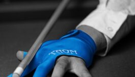Billiard Glove, Taom Midas, 3-Finger, Blue, to wear on left hand, XL