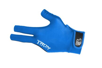 Billiard Glove, Taom Midas, 3-Finger, Blue, to wear on left hand, XL