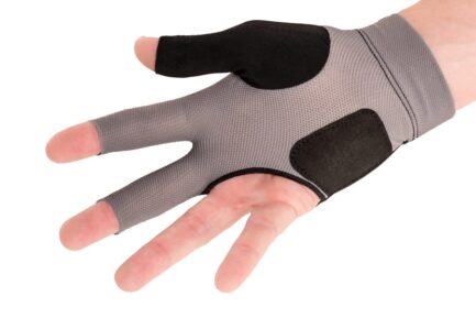 Billiard Glove, Predator Second Skin, 3-Finger, black-grey, to wear on right hand, S&M - Imagem 3