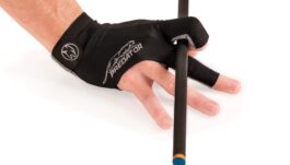 Billiard Glove, Predator Second Skin, 3-Finger, black-grey, to wear on right hand, L&XL