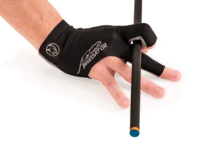 Billiard Glove, Predator Second Skin, 3-Finger, black-grey, to wear on right hand, S&M - Imagem 2