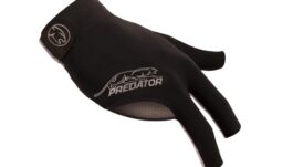 Billiard Glove, Predator Second Skin, 3-Finger, black-grey, to wear on right hand, L&XL