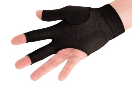Billiard Glove, Predator Second Skin, 3-Finger, black-yellow, to wear on right hand, L&XL - Image 4