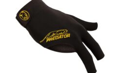 Billiard Glove, Predator Second Skin, 3-Finger, black-yellow, to wear on right hand, L&XL