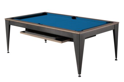 Pool Table / Dining Table, Vancouver III, 7 ft., black/brown, blue cloth - Imagem 2