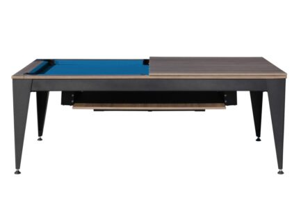 Pool Table / Dining Table, Vancouver III, 7 ft., black/brown, blue cloth - Imagem 3