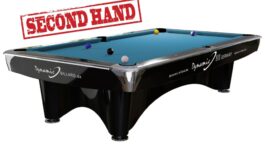 Billiard Table Dynamic III, 9 ft, black, Pool, second hand, Simonis 860 tournament blue