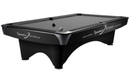 Billiard Table (Pool) Dynamic III, 9 ft., Matt Black, Second Hand, 8 ft., Simonis 860 grey