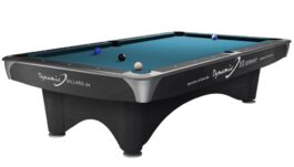 Billardtisch, Pool, Dynamic III, 9 ft. (Fuß), grau, gebraucht, Simonis 860 electric blue