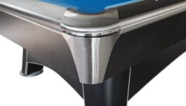 Billiard Table, Pool, Hurricane, 9 ft., Matt-Black, display piece, Club Cloth royal blue